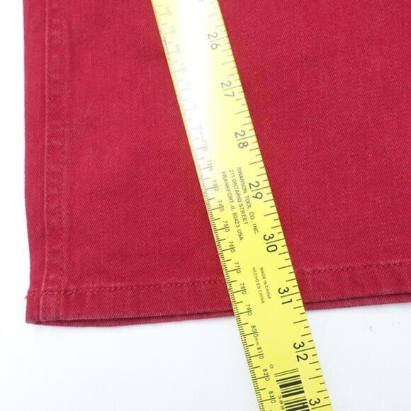 Gitano Jeans Women's‎ 16 Red Denim Cotton Stretch Relaxed Fit Straight Leg - Picture 2 of 7